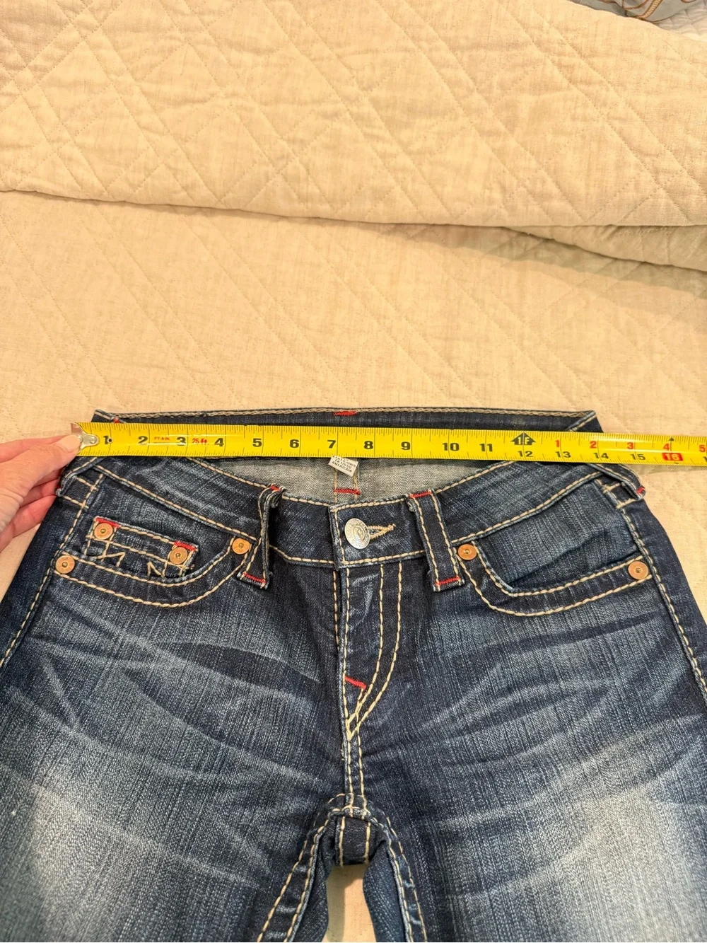 True Religion Dark Wash Women's Skinny Big T  Sz 27